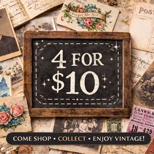 Vintage Ephemera Bundle Lot - You Pick 4 for $10 - Photos Postcards Paper Pieces